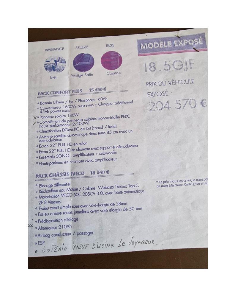 Prix achat du véhicule neuf